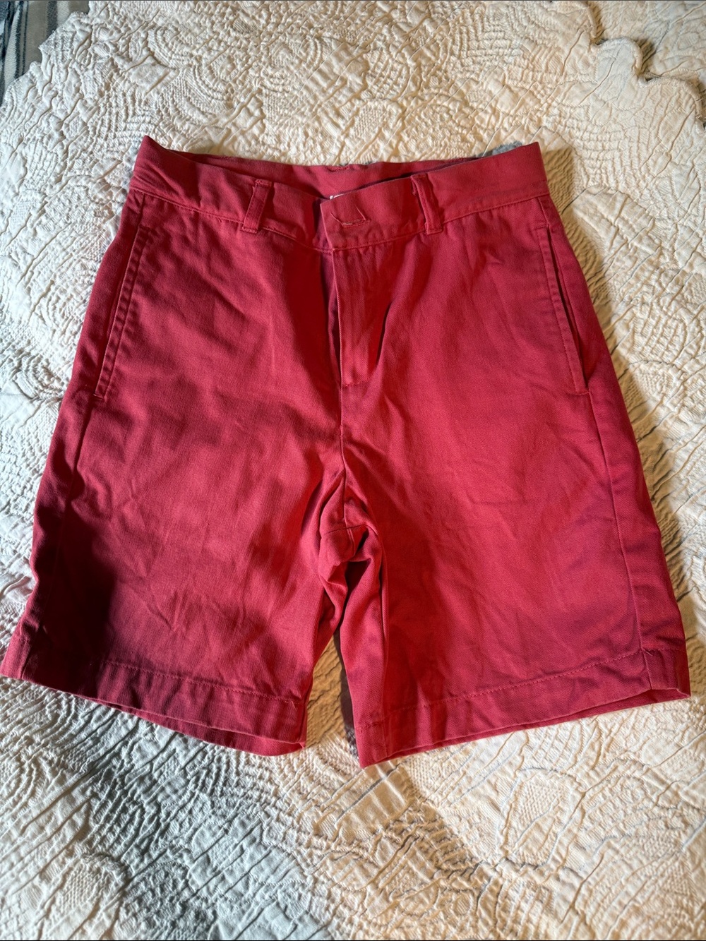 bella bliss Red Flat-Front Boy’s Shorts